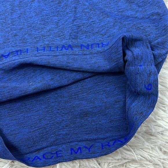 Lululemon Swiftly Tech Tank Heathered Blue Black - Picture 3 of 4